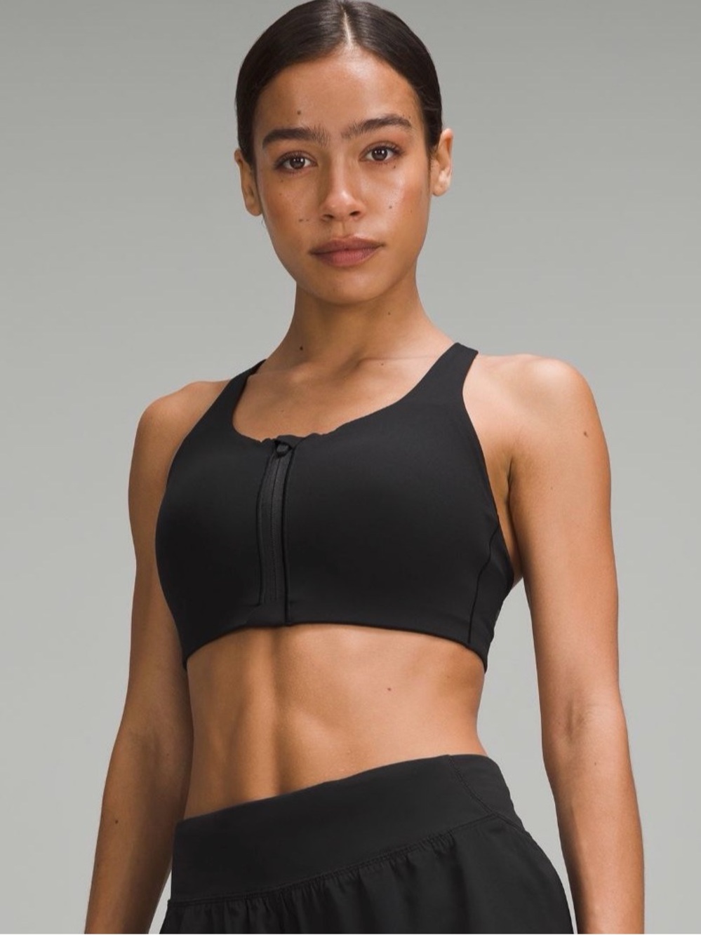 lululemon athletica Energy Black Front-Zip High Support Sports Bra -32D